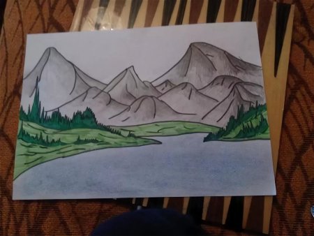 Горы карандашом