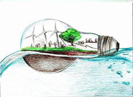 Экологический город будущего рисунки