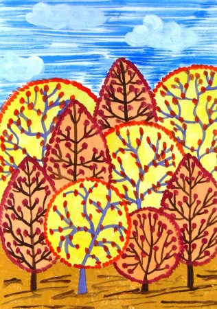 Рисунок на тему осень