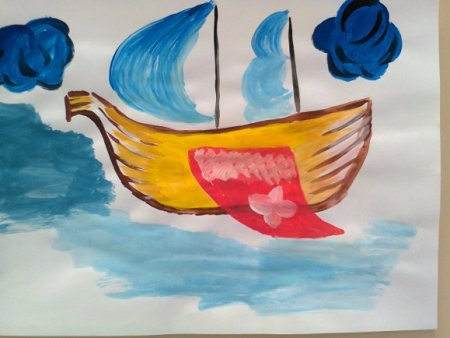 Иллюстрация к сказке Летучий корабль