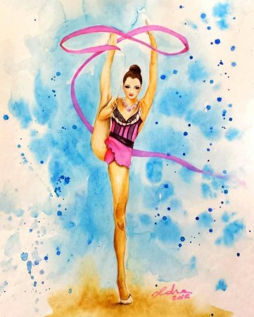 Раскраска гимнастка