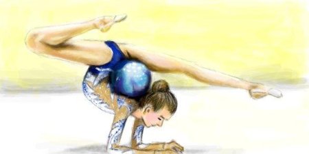 Раскраска для девочек гимнастика