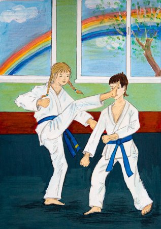 Рисунок на тему каратэ