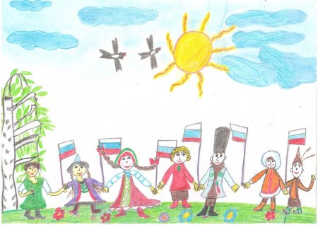 Рисование в подготовительной группе на тему Дружба народов