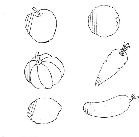 Фрукты. Раскраска