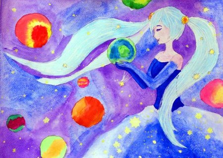 Рисование для детей космос