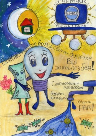 Рисунок на тему дети Кубани берегут энергию
