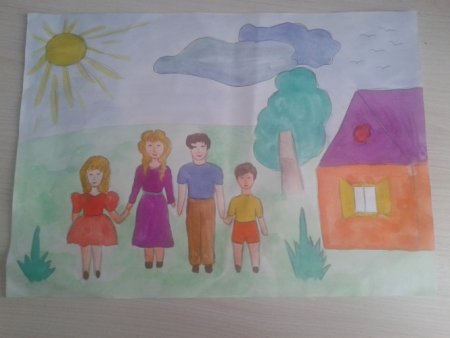 Рисование семья старшая группа