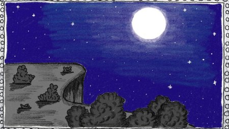 Ночной пейзаж легко