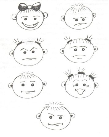 Лица эмоции для детей