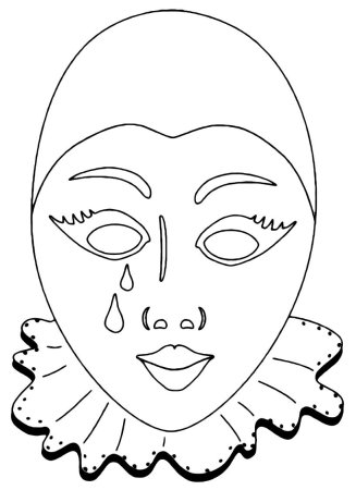 Маска раскраска для детей