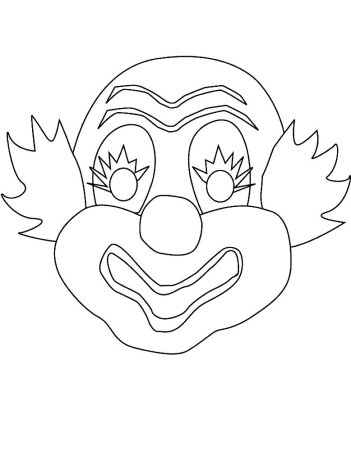 Лицо клоуна раскраска