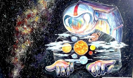 Рисование космическое пространство