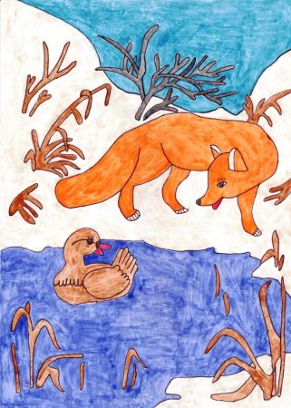 «Рисование иллюстраций к сказке д. н. Мамина-Сибиряка „серая шейка“»