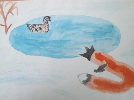 Рисование Мамина Сибиряка серая шейка