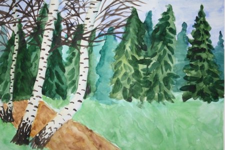 Лес для рисования