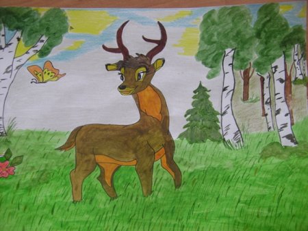 Рисование на тему лес и его обитатели