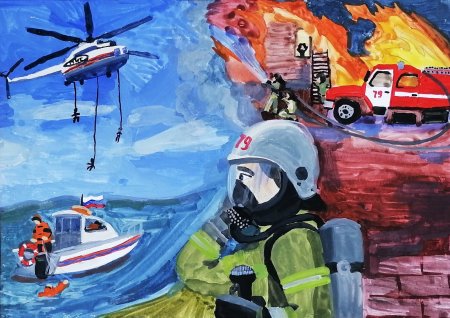 Рисунок на пожарную тему