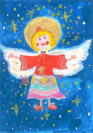 Рисунок на тему Рождество