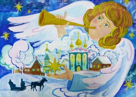 Рождество рисунок на конкурс