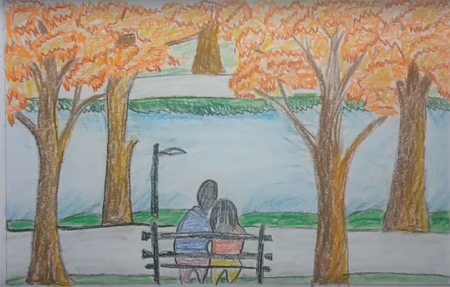 Золотая осень рисунки детей