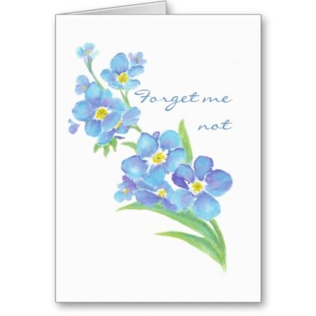 Открытка для мамы Незабудка