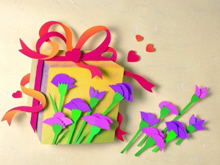 Аппликация на 8 марта