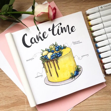 Открытки скетчинг маркерами