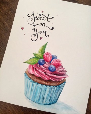 Скетчинг капкейк