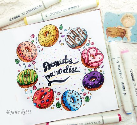 Рисование открыток маркерами