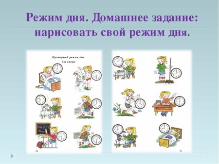 Режим дня рисунок
