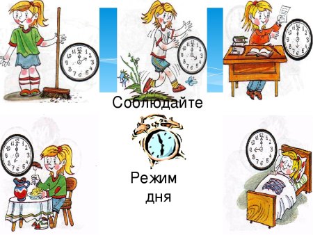Распорядок дня рисунок