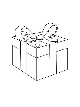 Подарок раскраска