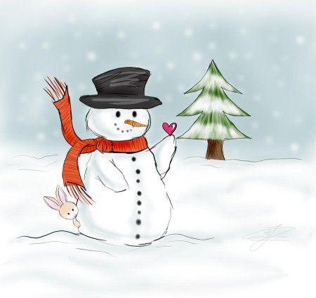 Мультяшные Снеговики