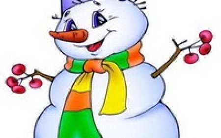 Поэтапное рисование снеговика