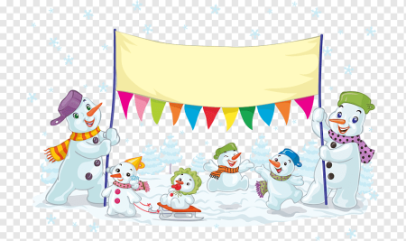 Веселые зимние иллюстрации