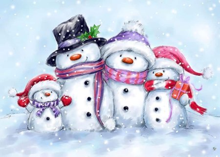 Мультяшные Снеговики