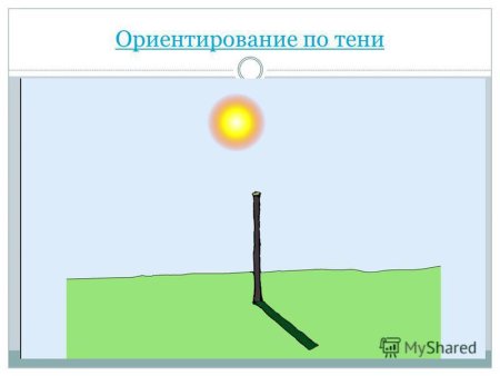 Ориентация на местности по тени