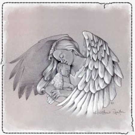 Мама ангел рисунок