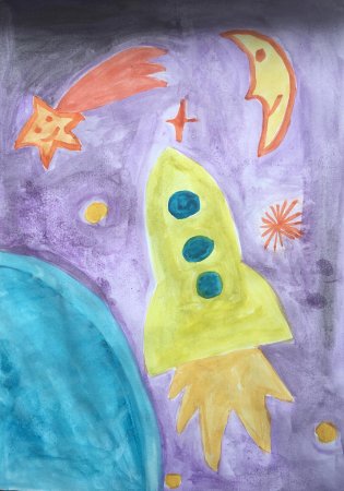 Рисунок на день космонавтиков