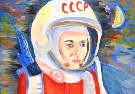 Рисунок посвящ. Дню космонавтики