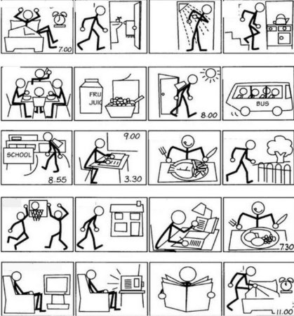 Комикс на тему режим дня