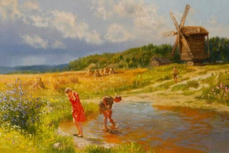 Владимир Жданов художник лето в деревне
