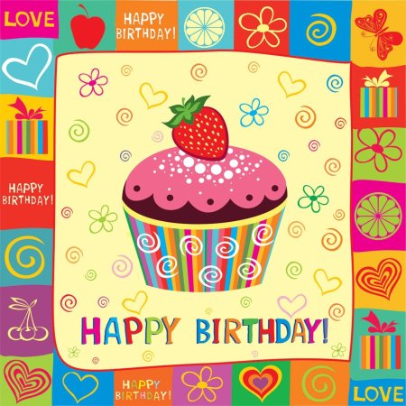 Открытка с днём рождения на английском