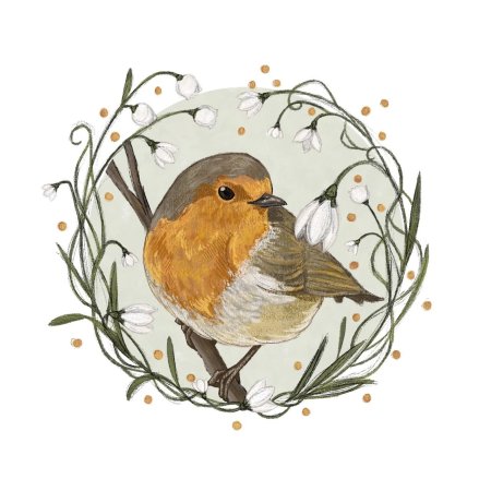 Стилизованные круглые птицы