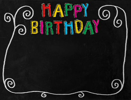 Надпись на меловой доске с юбилеем