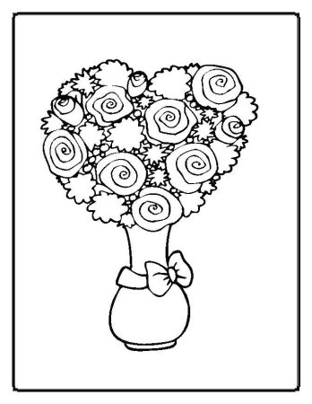 Букет раскраска