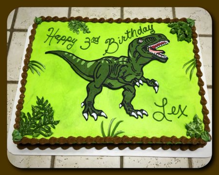 Динозавр рисунок на торт