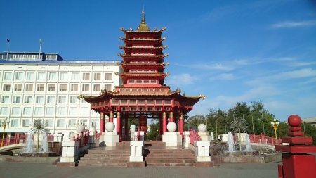 Пагода семи дней Элиста контур