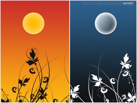 Пейзаж день и ночь